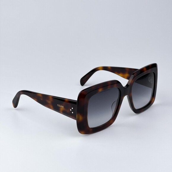 Celine 3 DOTS  CL40263I 53B Women BRAND NEW Sunglasses Havana Gradient Smoke - Picture 4 of 9